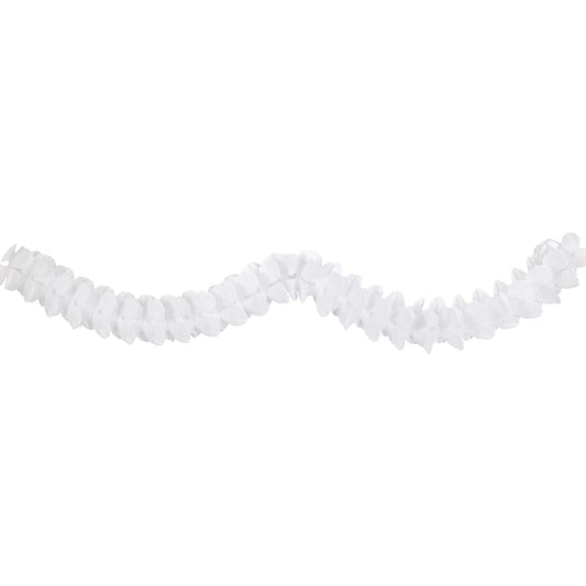 Bright White Paper Garland 12ft