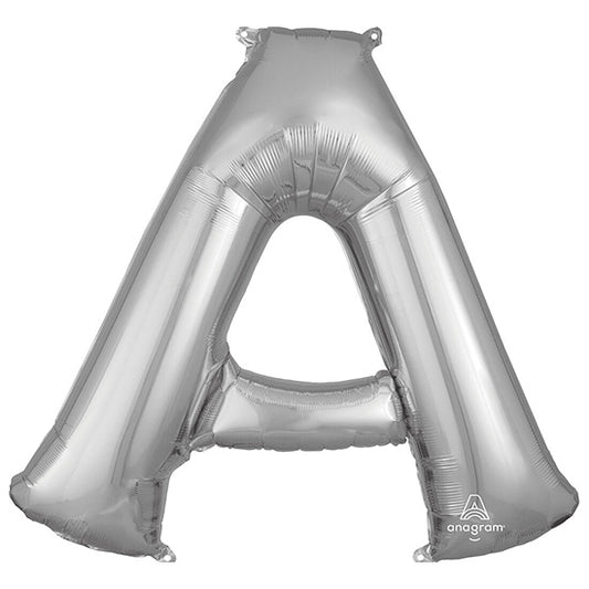 Letter A Silver 33in Metallic Balloon