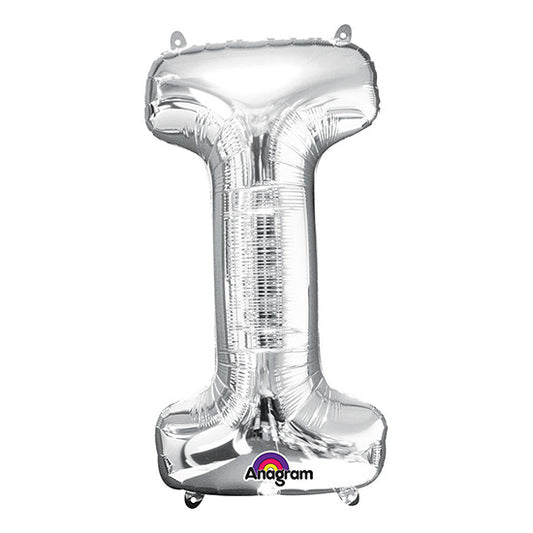 Letter I Silver 33in Metallic Balloon