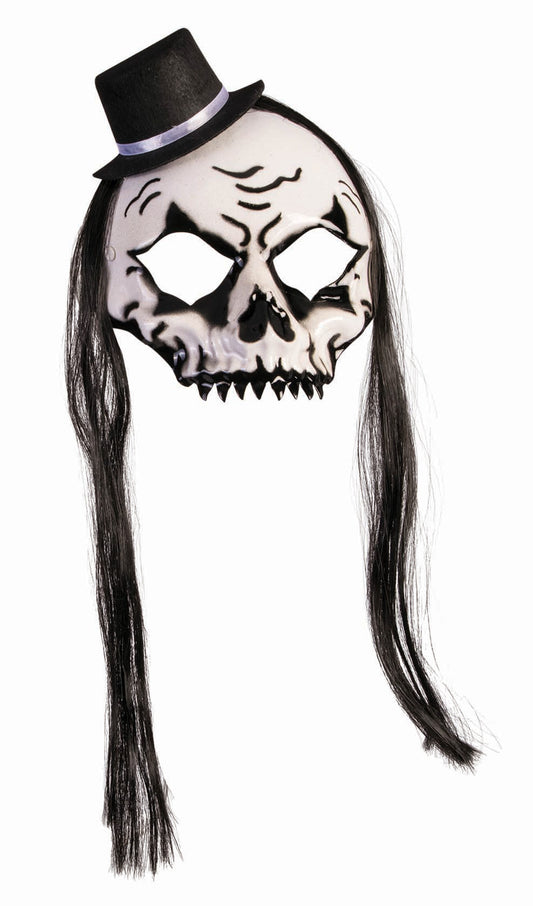Skull Mask ith /Black Hat and Hair
