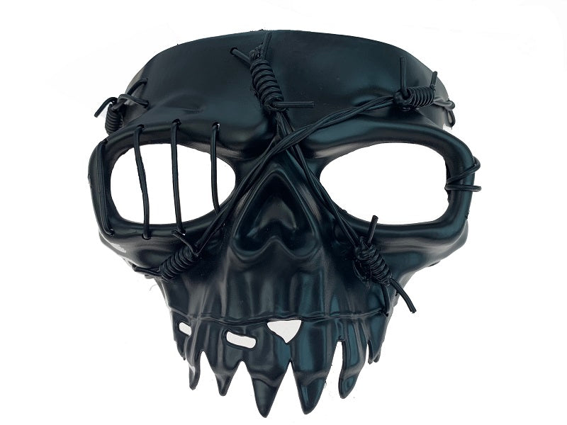 Half Eye Mask Black Skull