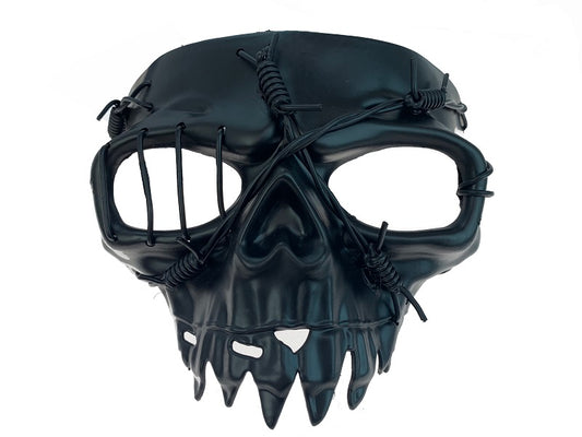 Half Eye Mask Black Skull