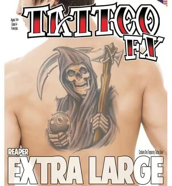 Reaper Temporary Tattoo FX – Extra Large FX