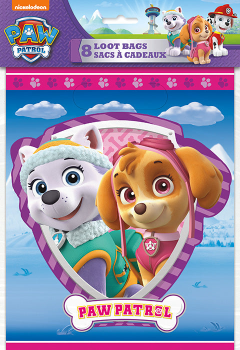 Paw Patrol Girl Loot Bags 8ct