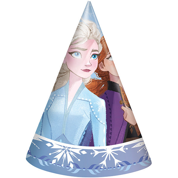 Frozen Party Cone Hats 8ct