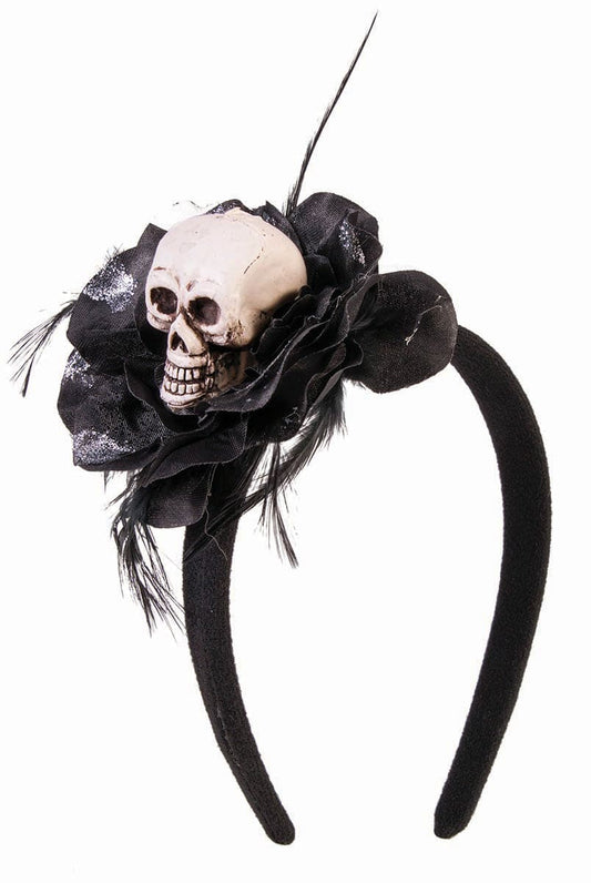 Flower and Skull Headband