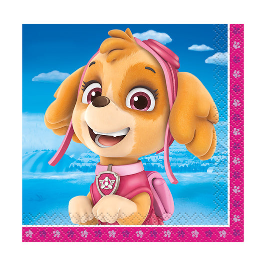Paw Patrol Girl Beverage Napkins 16ct