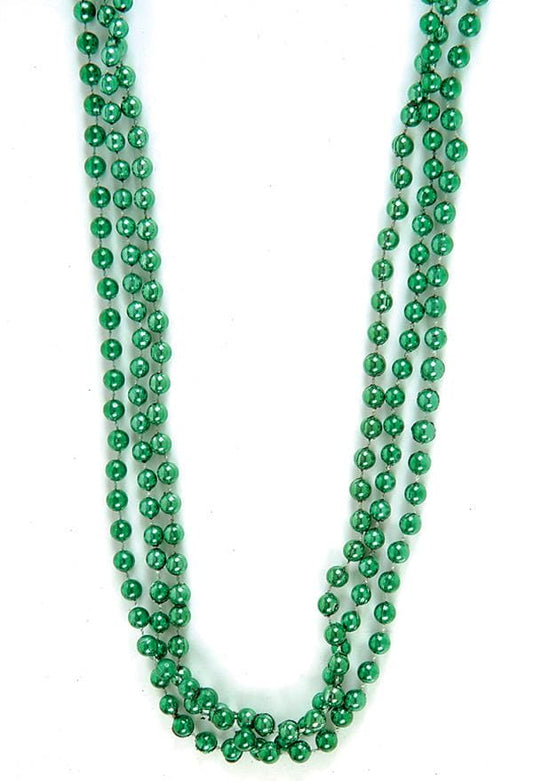 33" 7mm Green Bead Necklaces