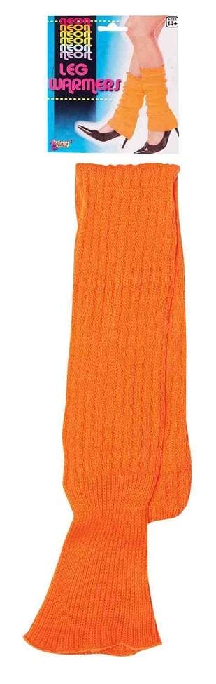 80's Style Neon Orange 18" Long Leg Warmers