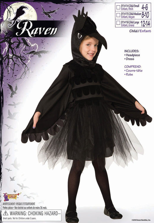 Raven Black Bird Kid Costume