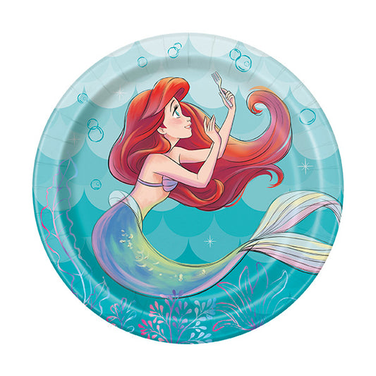 Disney the Little Mermaid 7in Luncheon Paper Plates 8ct