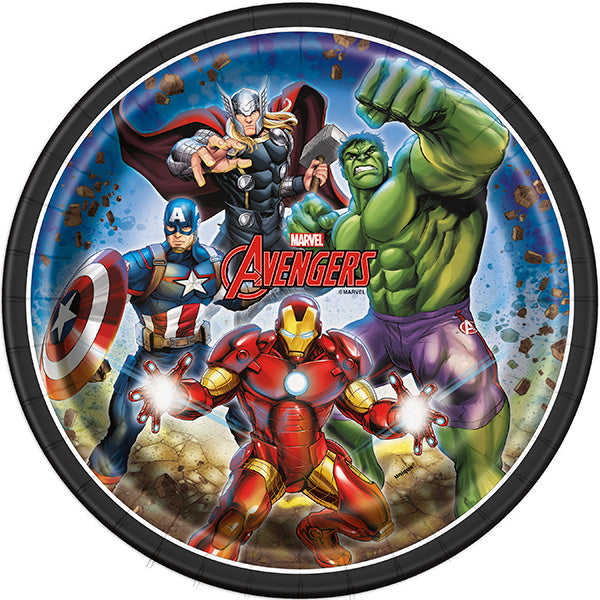 Avengers 9in Round Dinner Paper Plates 8ct