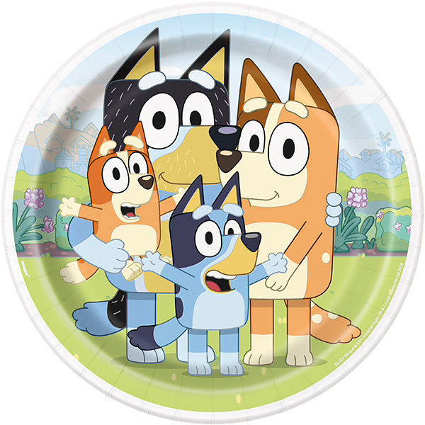 Bluey 9in Round Dinner Paper Plates 8ct