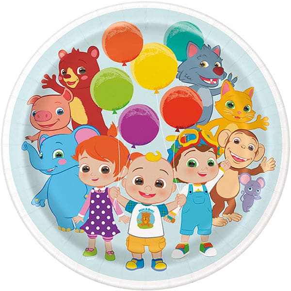 Cocomelon 9in Round Dinner Paper Plates 8ct