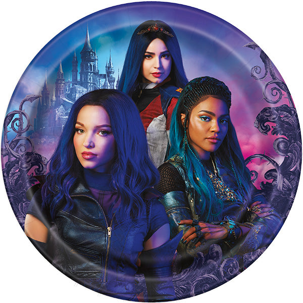 Descendants 9in Round Dinner Paper Plates 8ct