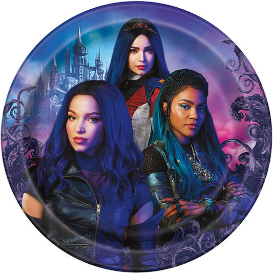 Descendants 9in Round Dinner Paper Plates 8ct