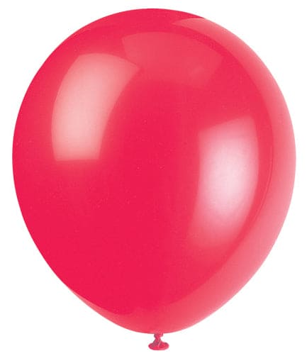 9" Ruby Red Latex Balloons 20ct