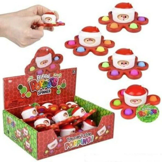 Santa Bubble Popper Spinner