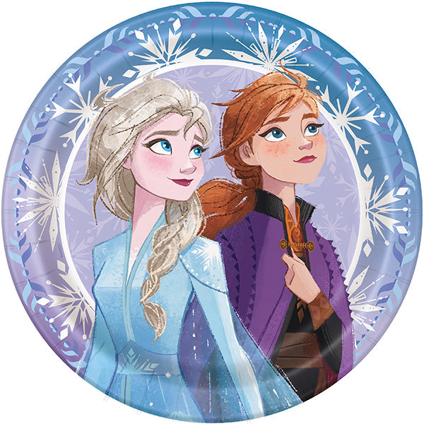 Disney Frozen 9in Round Dinner Paper Plates 8ct