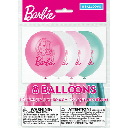 Barbie 12" Latex Balloon 8ct