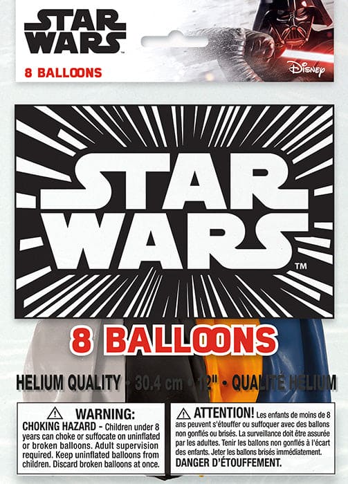 Star Wars 12in Latex Balloons 8ct