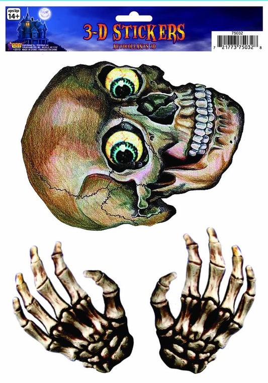 3D Skull/Hand Window Sticker