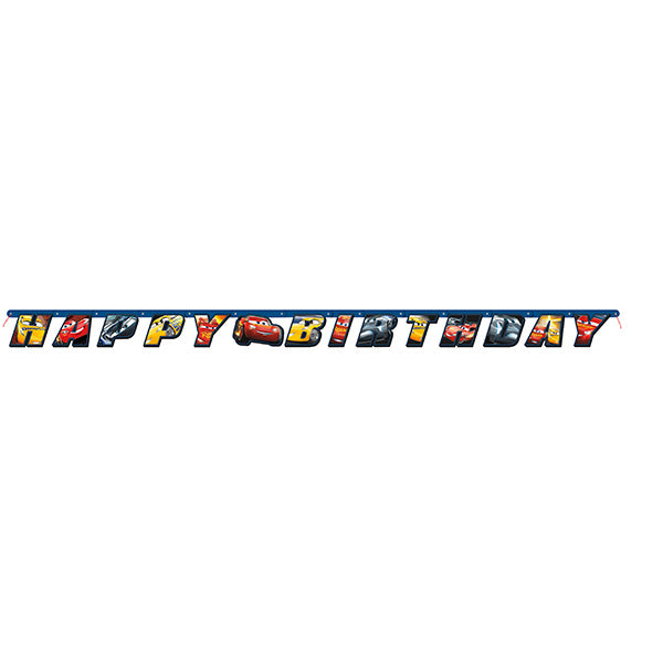Disney Cars Happy Birthday Large 6.5ft Jointed Banner