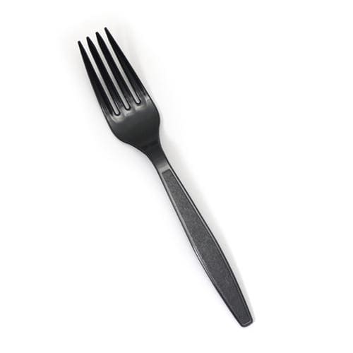 Premierware Full Size Black Dinner Forks 24ct