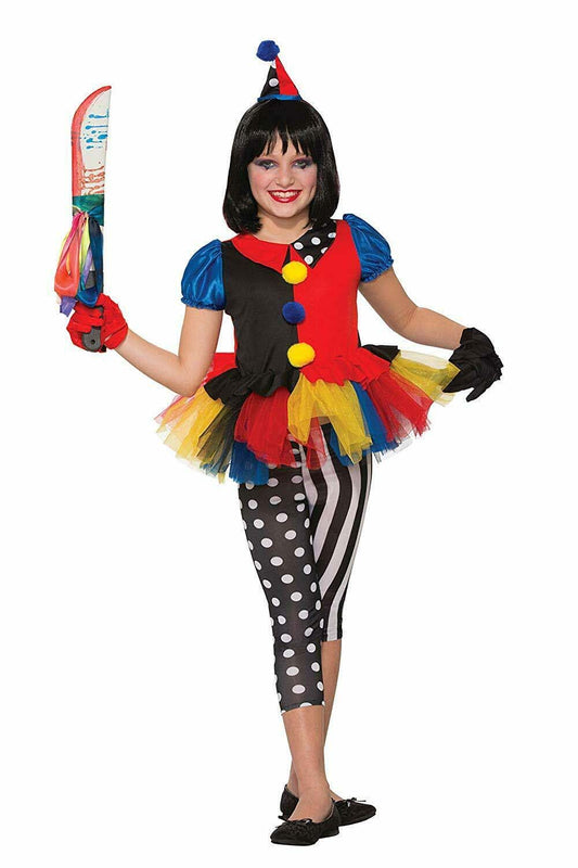 Evil Clown Lil Girlie Kid Costume