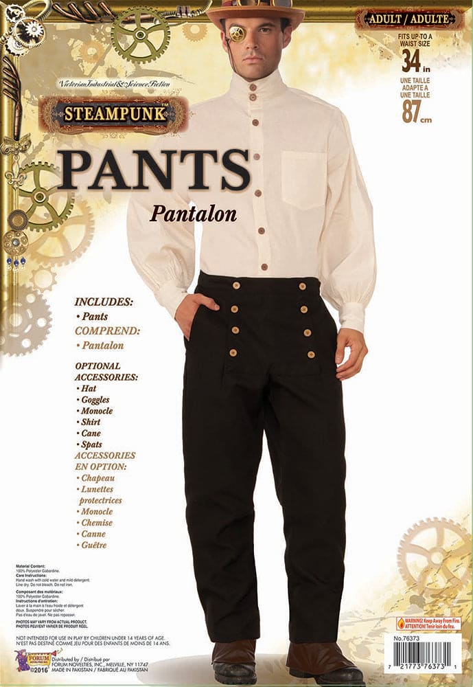 Steampunk Black Pants Adult