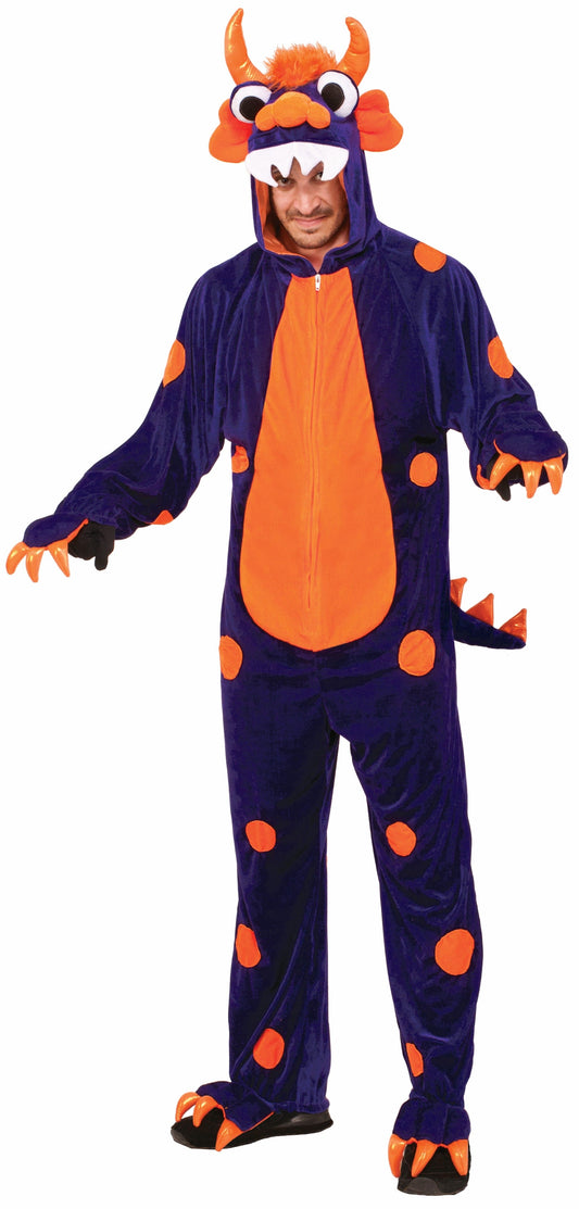 Purple Monster Onezy Adult Costume