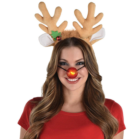 Light Up Nose and Antler Set