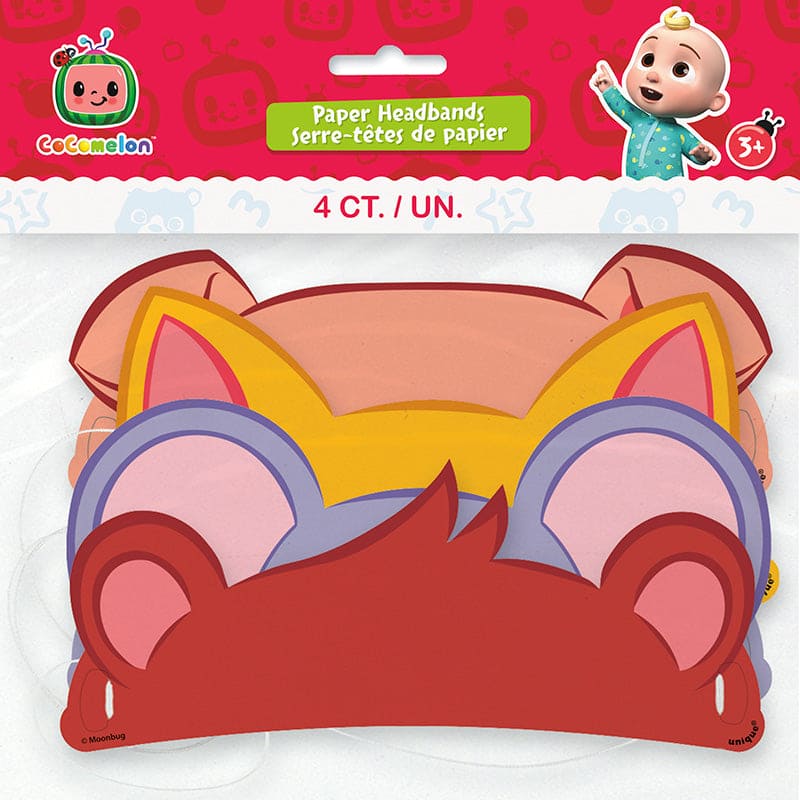 Cocomelon Assorted Paper Headband 4ct