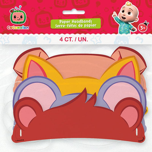 Cocomelon Assorted Paper Headband 4ct