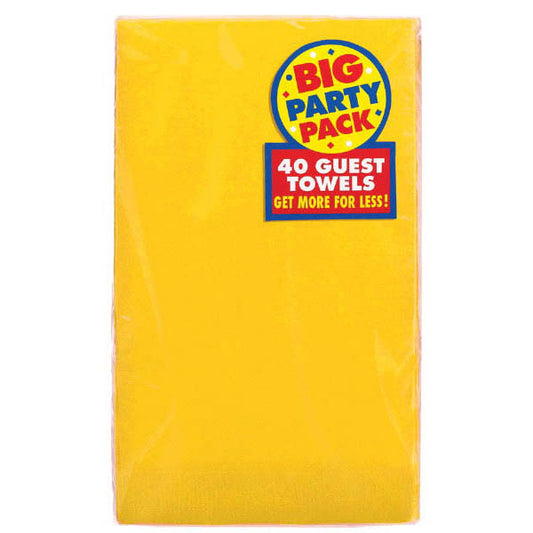 2-Ply Big Party Pack Guest Towels Yellow Sunshine (40)