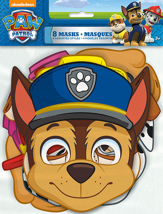 Paw Patrol Party Masks 8ct