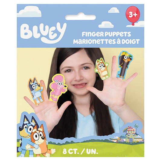 Bluey Diecut Paper Finger Puppets 8ct