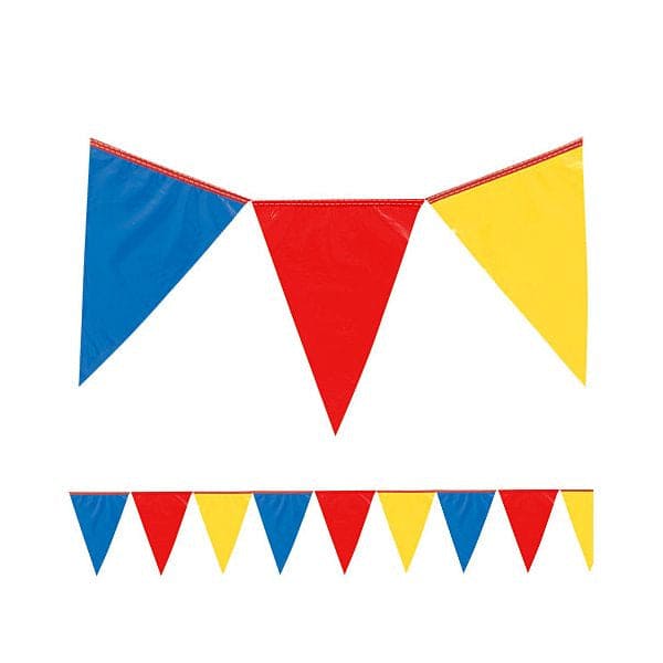 Multicolor Large Outdoor Plastic Pennant Banner 120ft