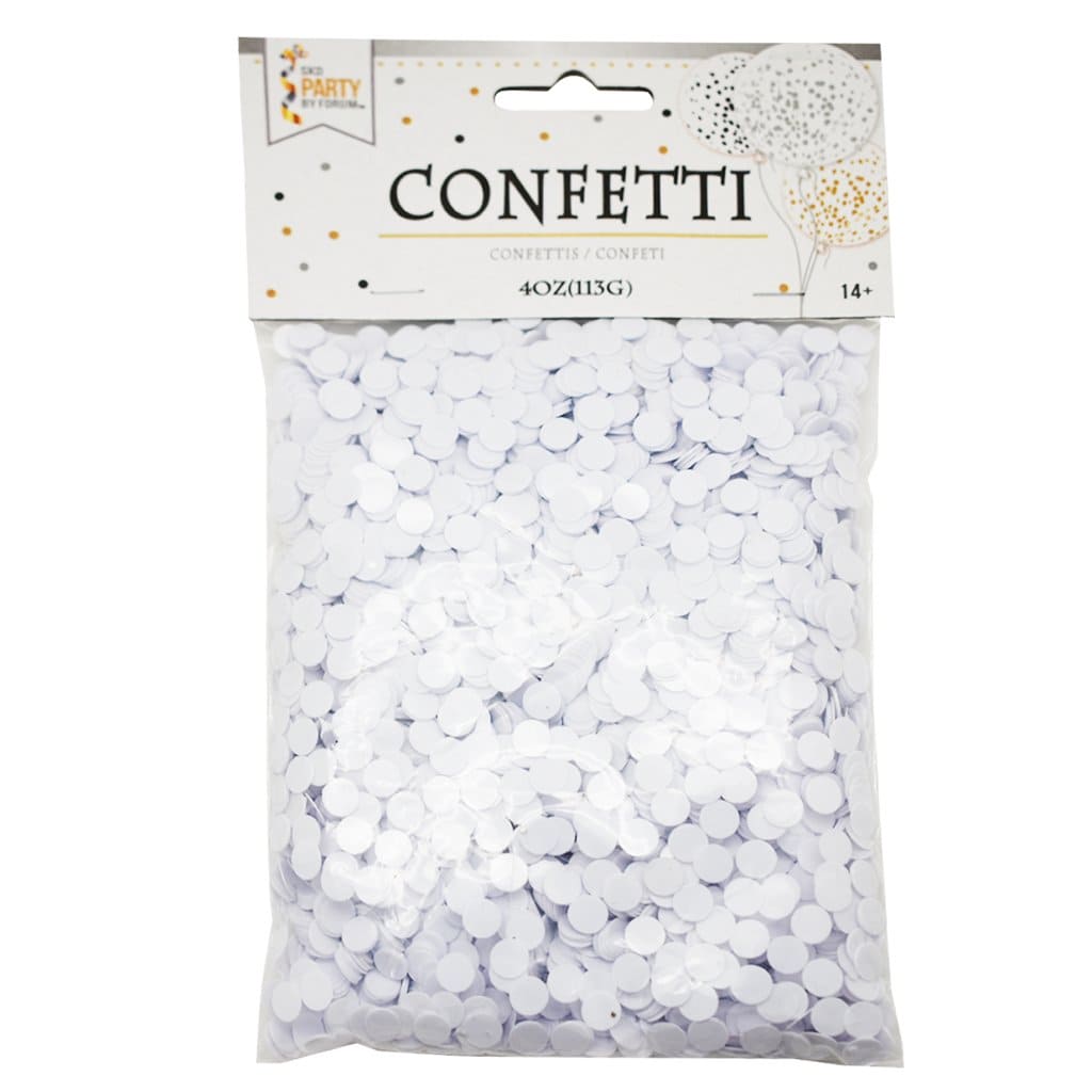 White Iridescent Dot Confetti