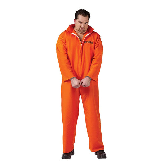 Got Busted Orange Prison Jail  Plus Size Adult Costume