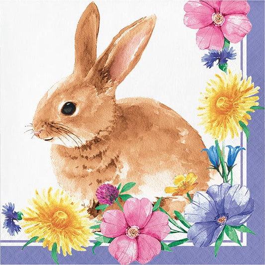Bunny and Blooms Luncheon Napkins 16ct