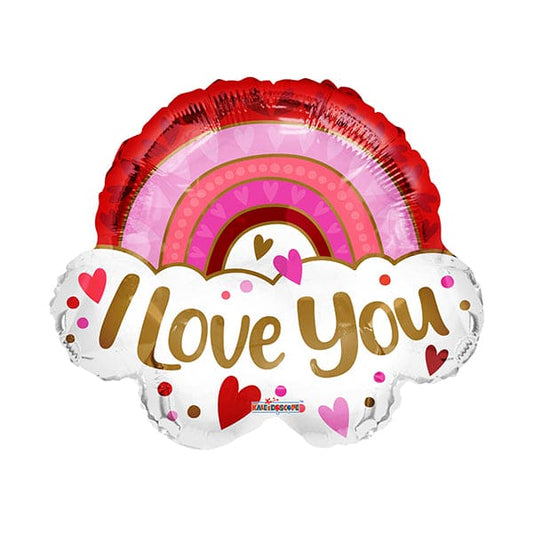 I Love you Rainbow 18in Metallic Balloon