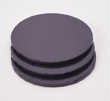 Foil Covered 12in Circle Cake Drum Black 1ct
