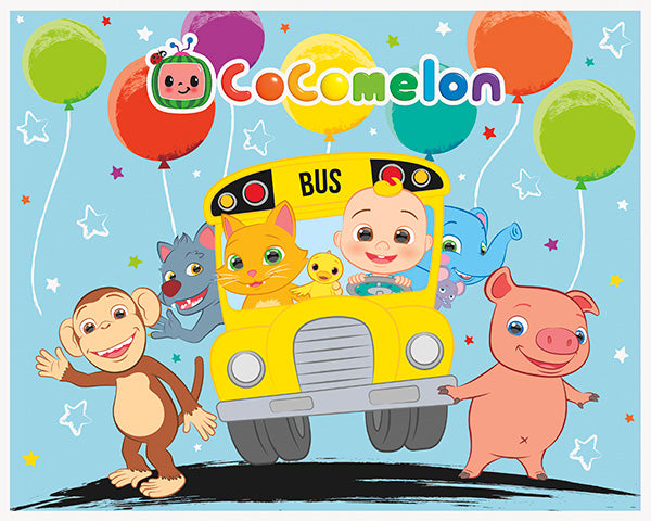 Cocomelon Plastic 60in x 48in Photo Booth Backdrop