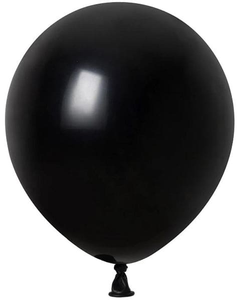 12" Standard Latex Balloon #150 Black 25ct