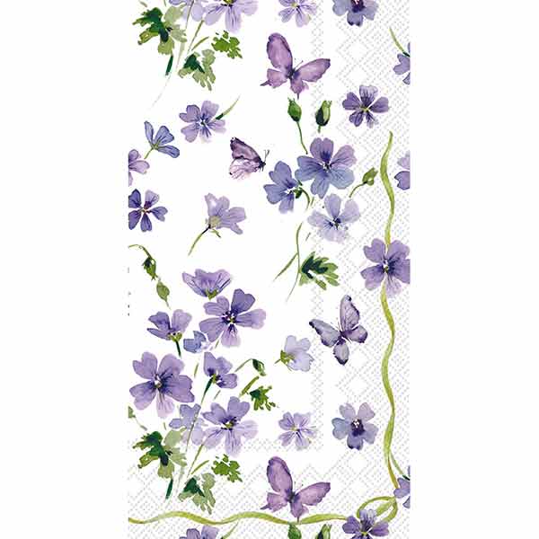 Purple Spring Paper Guest Towels 16ct
