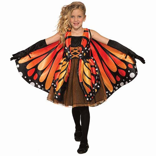Monarch Butterfly with Wings Girl Costume