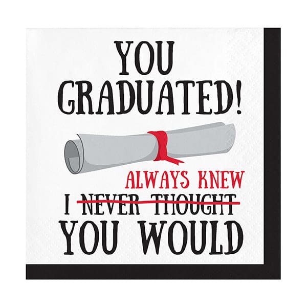You Graduated Beverage Napkins 16 Ct