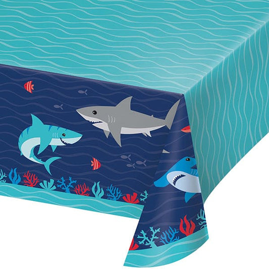 Shark Party 54 x 102in Paper Table Cover