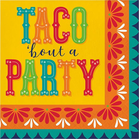 Fiesta Pottery Taco Party Luncheon Napkins 16ct